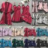Womens Fishnet Tights Suspender Pantyhose Stretchy Stockings Women Sleepwear Sexy Lace Lingerie Women Silk Robe Sleepwear Nightdress Pajama Pants Set-D_M view 4