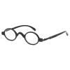 huateng Small Frame Personality Reading Glasses for Women Men Fashion Round Frame with Spring Hinge Diopter Magnifier Presbyopic Glasses +1.0 to +3.5 view 1