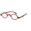 huateng Small Frame Personality Reading Glasses for Women Men Fashion Round Frame with Spring Hinge Diopter Magnifier Presbyopic Glasses +1.0 to +3.5 view 1