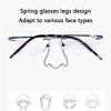 Ultra-Light Frameless Anti-Blue Light Reader, Progressive Multi-Focus Sunglasses with Color-Changing Lenses, Hyperopia and Presbyopia Glasses,Gun Color,+1.50 view 4