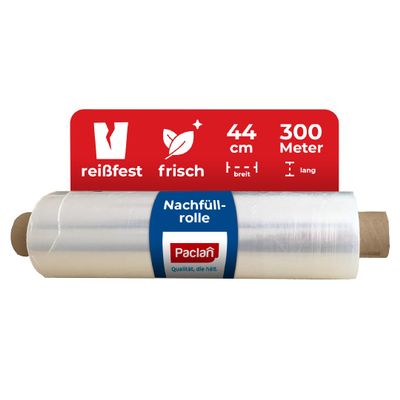 Paclan Cling Film 300 m x 44 cm, Strong, Refill Roll, 300 m