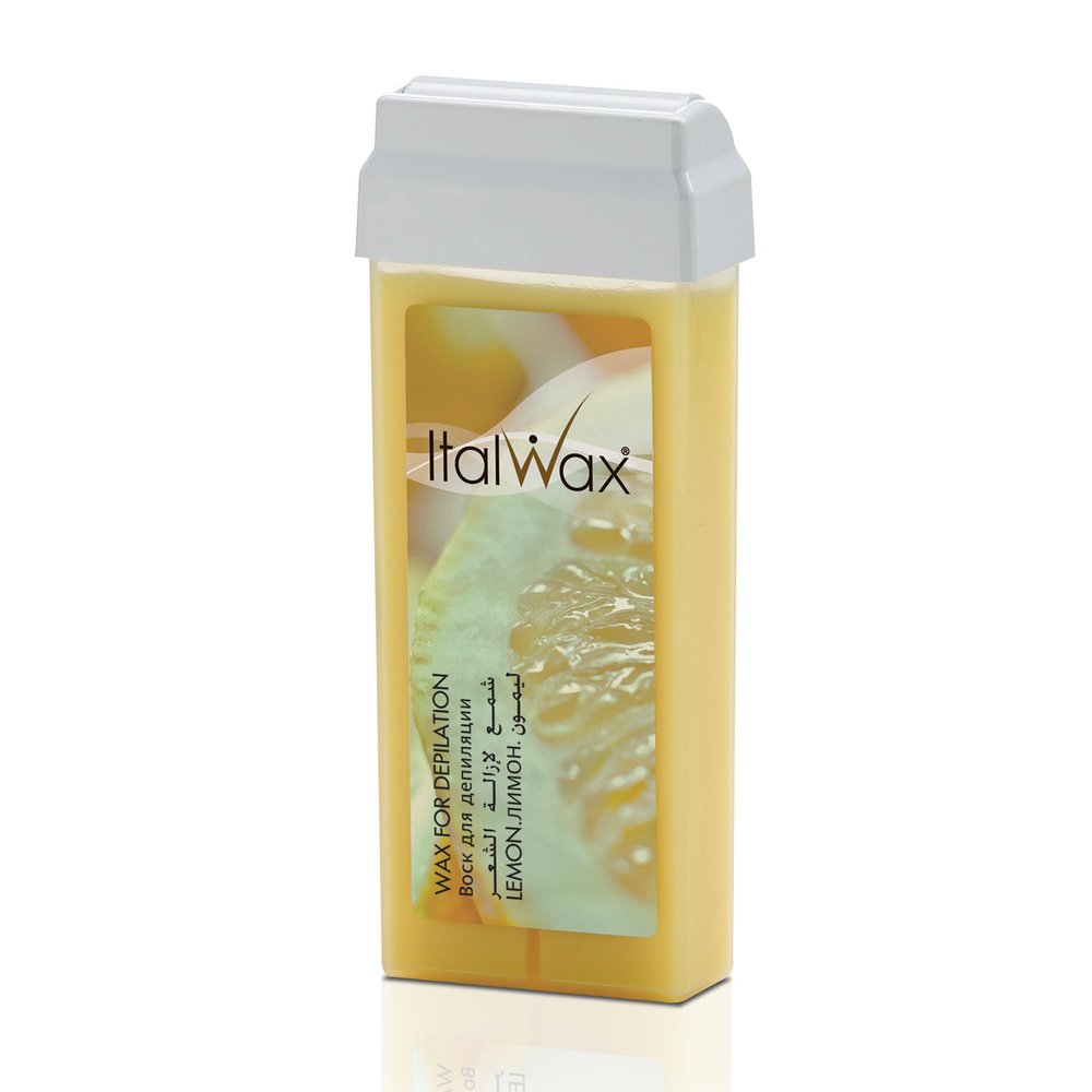 Italwax Classic Roll-On Wax Cartridge Pack of 24 x 100ml Lemon Formula Gentle on All Skin Types For Professional and At-Home Use