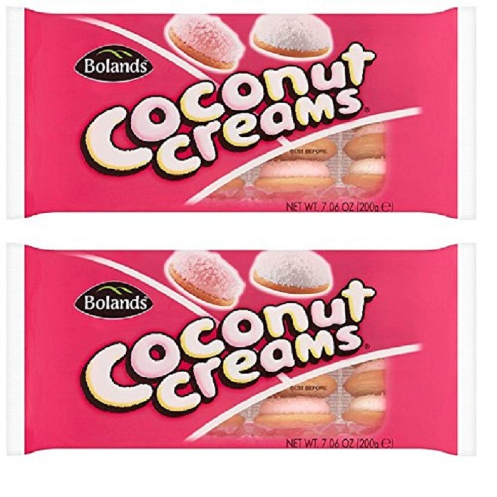 Bolands Premium Cream filled Coconut Biscuits Made in Ireland 200 g Pack of 2