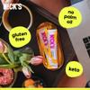 NICKS Crunchy Caramel Keto Chocolate Bars No Added Sugar, 88 Calories, 2 Net carbs, Gluten Free Sweets Low carb Candy Snack Bar with Almonds (Multipack 21x28g) view 4