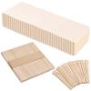 250 Pieces Muslin Wax Strips Sticks Kit, Including 100 Muslin Epilating Strips and 150 Wax Applicator Sticks Wooden Craft Sticks Spatula Small Large for Hair Waxing Body Facial Hair Removal view 1