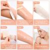 250 Pieces Muslin Wax Strips Sticks Kit, Including 100 Muslin Epilating Strips and 150 Wax Applicator Sticks Wooden Craft Sticks Spatula Small Large for Hair Waxing Body Facial Hair Removal view 4