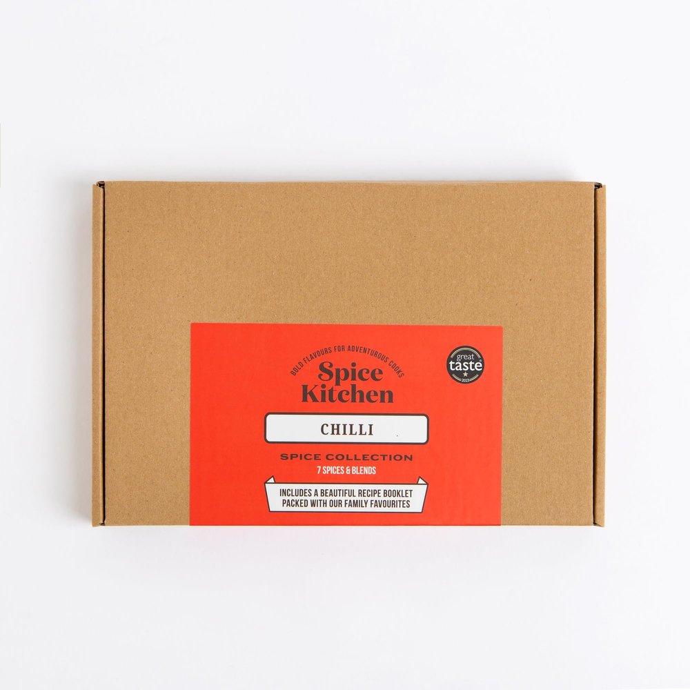 Spice Kitchen Chill Collection - 7 Spices & Blends - Including smoky Turkish Urfa Biber and delicately sweet Aleppo Pepper, vibrant Kashmiri Chilli Powder and Piri Piri