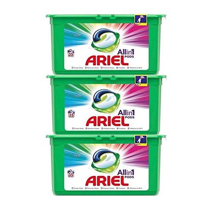 Ariel All in 1 Pods Colour Detergent, 105 Washes (3 x 35 Washes)