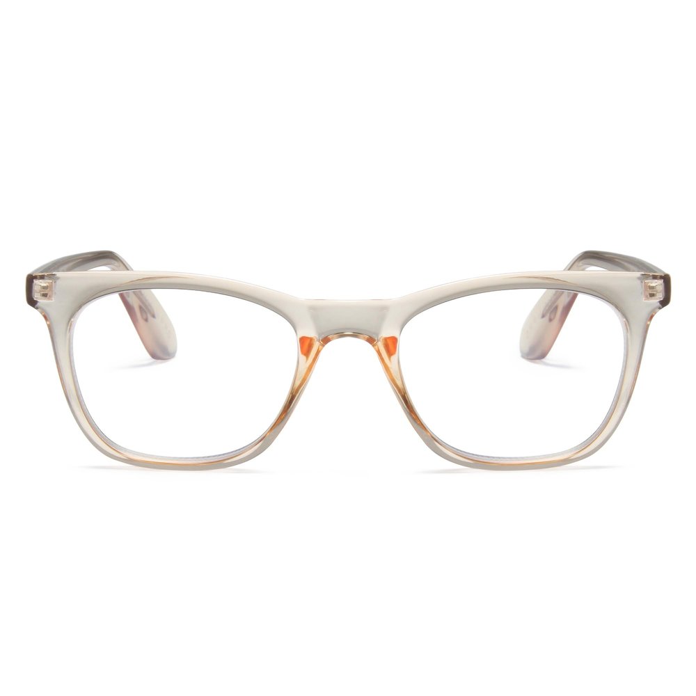 2SeeLife Blue Light Reading Glasses for Men & Women Small-Medium Fit, Sturdy Frame, Spring Hinges, Premium Readers, Peach, +1.75