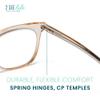 2SeeLife Blue Light Reading Glasses for Men & Women Small-Medium Fit, Sturdy Frame, Spring Hinges, Premium Readers, Peach, +1.75 view 4