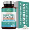Vegan Bio Cultures Complex - 45 Billion CFU, 15 Active Bacteria Strains - Maximum Strength Multi Strain Complex - Probiotics Women Gut Health and Men, 60 Capsules - Made in The UK by YrHealth view 1