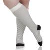 VIM & VIGR 30-40 mmHg Compression Socks for Women & Men, Cream & Black Pinstripe, 4 view 3