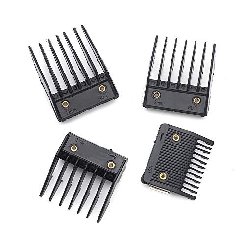 Clipper Guards Universal Hair Clipper Limit Comb 4 PCS or 8PCS Professional Clipper Guard Trimmers DIY Guide Attachment Size Barber Replacement Metal Clip Cutting Guide Comb