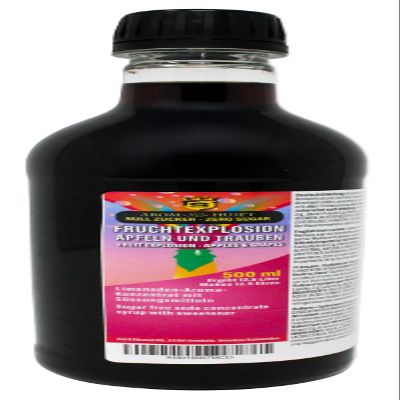 500ml Fruit Explosion Soda Concentrate - Zero Sugar, Zero Calories - Make 12.5 Litres of Carbonated Sparkling Fizzy Drink or Beverage