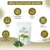 Herbal Magic's Organic Bitter Gourd Powder-Great Green Vegetable-Also Known as Karela, Bitter Melon,Balsam-pear. Free from Fillers & Preservatives- of&G UK Organic Certified 1x200g Pack view 3