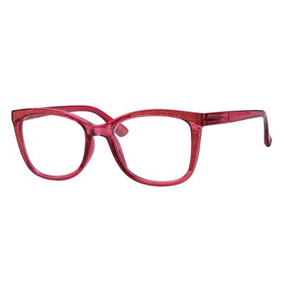 Eyekepper Ladies Reading Glasses Cat-eye Pattern Design Readers for Women - Rose Red +1.25