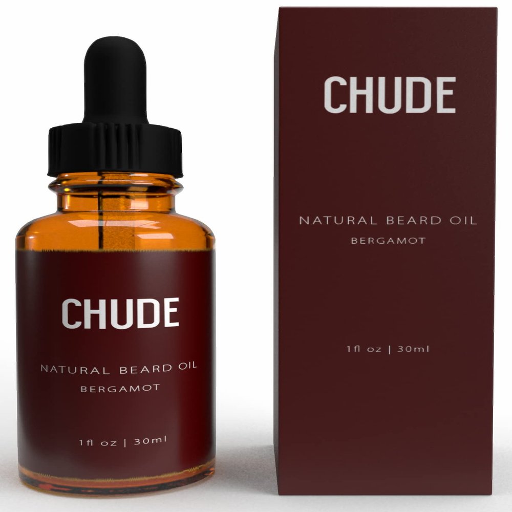 CHUDE Beard Oil 100% Natural Bergamot Scent Softens Coarse Hair & Moisturises Skin Beard Oil for Men
