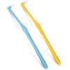2 Pieces Tuft Toothbrush Tufted Brush, Slim Interspace Teeth Brushes Trim Tooth Toothbrush for Detail Cleaning (Yellow, Blue) view 1
