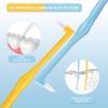 2 Pieces Tuft Toothbrush Tufted Brush, Slim Interspace Teeth Brushes Trim Tooth Toothbrush for Detail Cleaning (Yellow, Blue) view 4