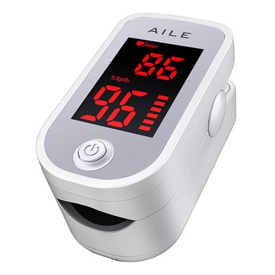 AILE Pulse Oximeter Oxygen Meter Adults Accurate Fast Easy Larger Red Screen Oxygen Monitor with Lanyard Blood Saturation Monitor -O2 Saturation Meter Pulse-Oximeter