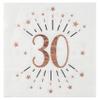 Santex Rose Gold Sparkling age 30 Napkins view 1