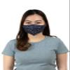 LOFBAZ Cotton Cloth Face Coverings Adult Kid Washable Reusable with Filter Pocket (Floral Navy Adult, Adult S) view 1