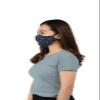 LOFBAZ Cotton Cloth Face Coverings Adult Kid Washable Reusable with Filter Pocket (Floral Navy Adult, Adult S) view 3