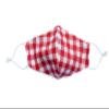 LOFBAZ Cotton Cloth Face Coverings Adult Kid Washable Reusable with Filter Pocket (Plaid Red Kids, Big Kids - 9 to 13 Years) view 2