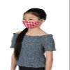 LOFBAZ Cotton Cloth Face Coverings Adult Kid Washable Reusable with Filter Pocket (Plaid Red Kids, Big Kids - 9 to 13 Years) view 3