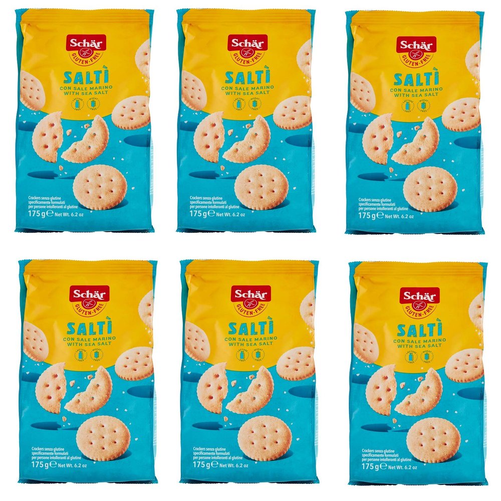 6X Schr Gluten Free Salt Lightly Salted Snack Crackers 175g Gluten-Free Product Savory Biscuits