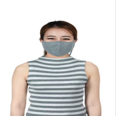 LOFBAZ Cotton Cloth Face Coverings Adjustable with Nose Wire Washable Reusable with Filter Pocket (Grey - Pack of 3, Adult S)