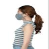 LOFBAZ Cotton Cloth Face Coverings Adjustable with Nose Wire Washable Reusable with Filter Pocket (Grey - Pack of 3, Adult S) view 3