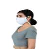 LOFBAZ Cotton Cloth Face Coverings Adjustable with Nose Wire Washable Reusable with Filter Pocket (White - Pack of 3, Adult L) view 2