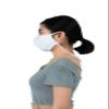 LOFBAZ Cotton Cloth Face Coverings Adjustable with Nose Wire Washable Reusable with Filter Pocket (White - Pack of 3, Adult L) view 3
