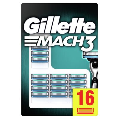 Gillette Mach3 Replacement Razor Blades for Men, 16 Pcs Made of Precision Cut Steel Provides Shaving Up To 15 Times Per Blade