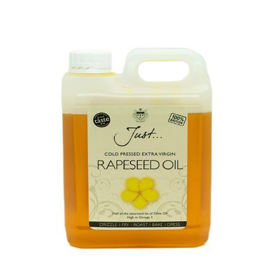 Just Rapeseed Oil - British Cold Pressed Extra Virgin Rapeseed Culinary Oil (1.75 Litre)