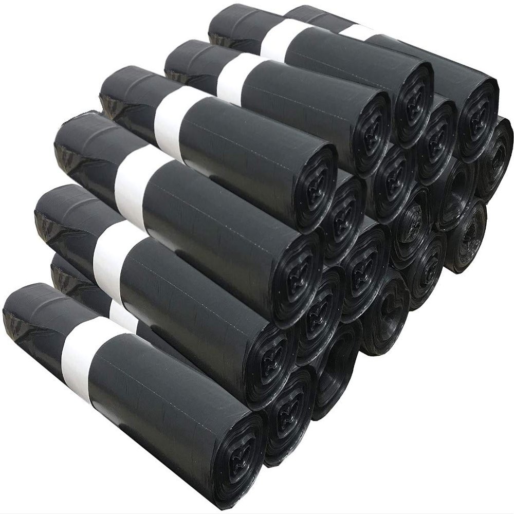 200 Large Capacity 110L Bin Liners - Tie Seal, Heavy Duty, Leak-Proof, Opaque Black - 20 Rolls of 10 Bags
