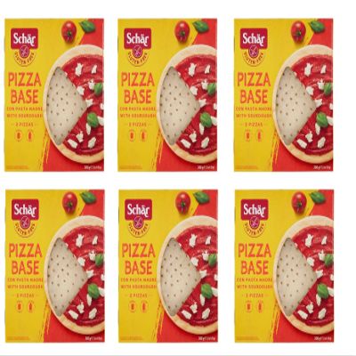 6X Schr Gluten Free Pizza Base Pizza Basis with sourdough ( 2 x 150g ) 300g Ready in 15 min formulated for People with Celiac Disease