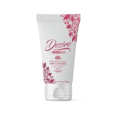 Swiss Navy Desire Massage Cream Tube, 5 oz, Pink/Clear