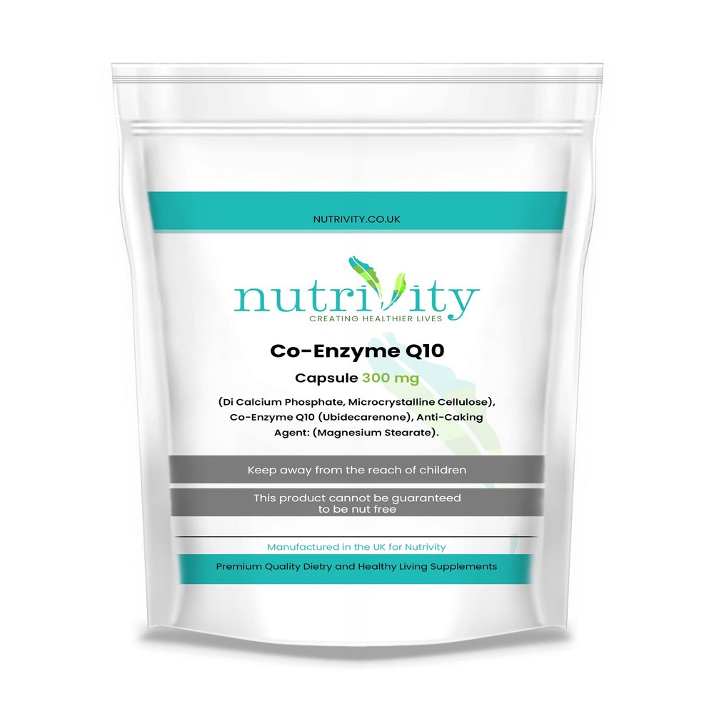 CoQ10 300mg | 240 Vegan Capsules | 8 Month Supply | High Strength Naturally Fermented Ubiquinone CoQ10 | High Absorption Antioxidant Immune Support | UK GMP Made | Nutrivity