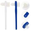 HEALLILY 2pcs Premium Hard Denture Brush Toothbrush, Cleaning Brush, Portable Denture Double Sided Brush, Denture Care view 2
