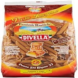 DIVELLA WHOLEMEAL Pasta Penne ZITI RIGATI 24 X 500 GR