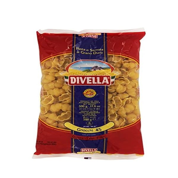 DIVELLA DURUM Wheat Semolina Pasta Gnocchi 45 GR 500 X 24