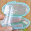 Cute Finger Toothbrush with Box Children Teeth Clear Massage Soft Silicone Infant Rubber Cleaning Brush Massager Random Color view 3