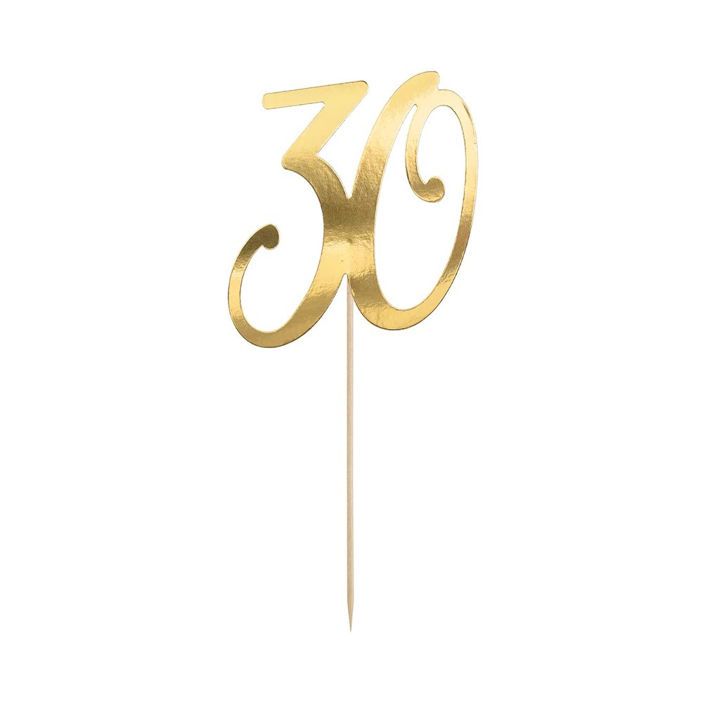 Cake Topper '30' 20.5 cm Cake Decoration Cupcake Cake Birthday Anniversary