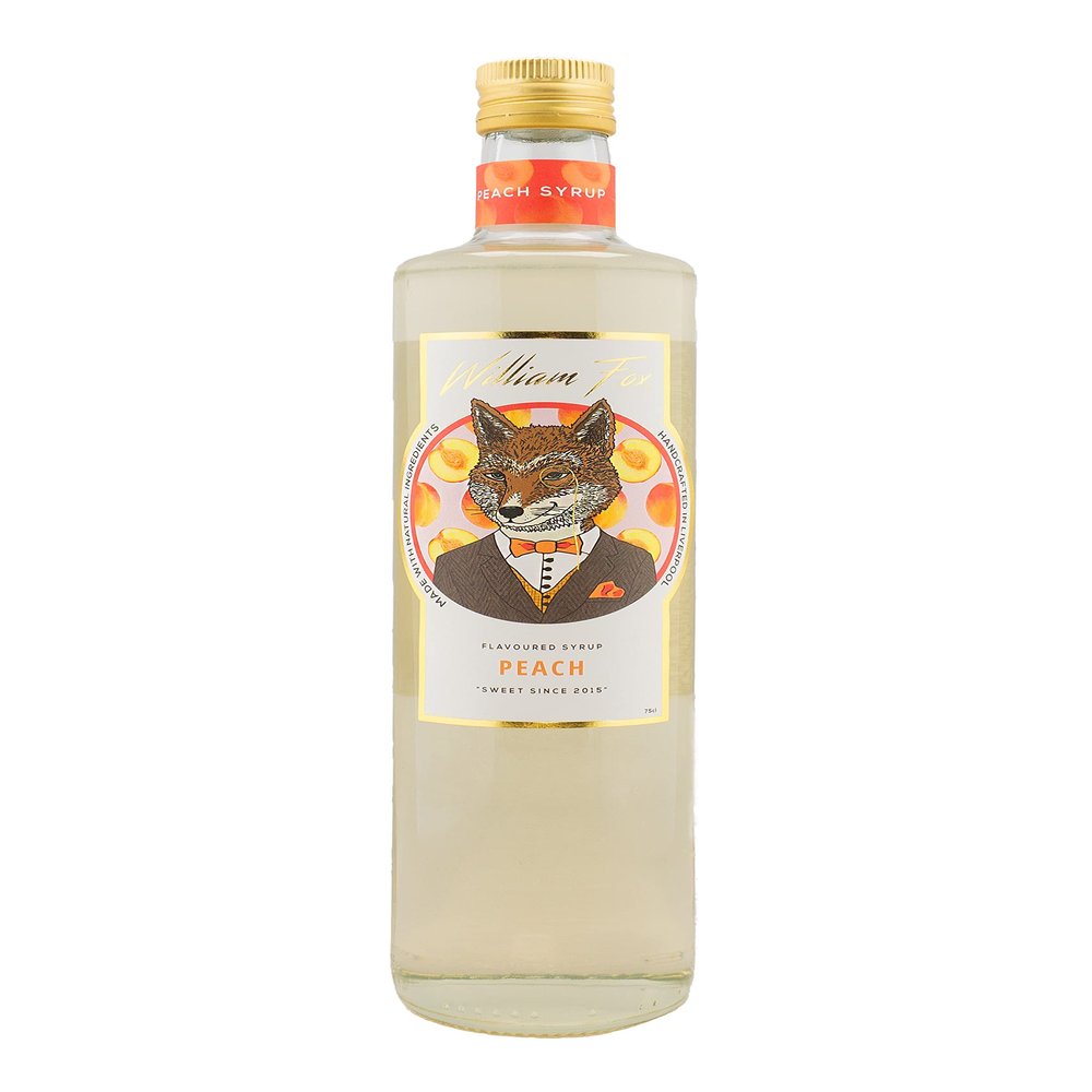 William Fox Premium Peach Syrup 75cl