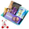Jaiccha Ghasitaram Medium Basket Hamper of 8 Goodies with Teddy |Gift for Diwali,Holi,Rakhi,Valentine,Christmas,Birthday,Anniversary,Her,Him| view 1