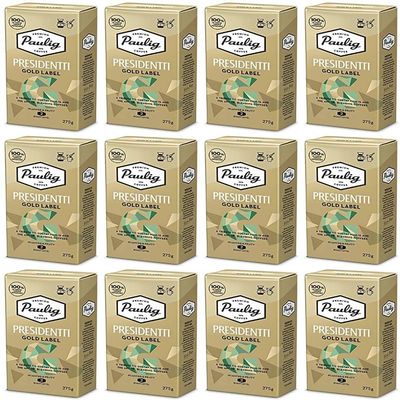 Paulig Presidentti Gold Label Ground Coffee 12 Pack of 500g