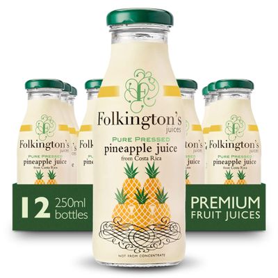 Folkingtons Pineapple Juice - 12x250ml