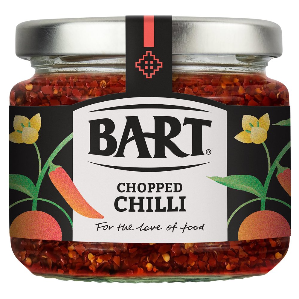 BART Chopped Chilli in White Wine Vinegar - Pack of 6 x 180g - Ideal for Stir Fries, Curry & Tomato-based Sauces